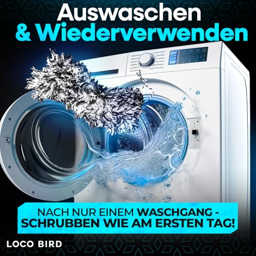 Loco Bird Mikrofaser Felgenbürste Auto - schonende Reinigung für alle Autofelgen - Car Wash Set, Auto Bürste, Microfaser Felgen Bürste Alufelgen