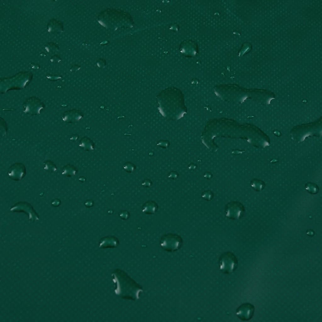 Telone verde con rivestimento in PVC, 2,5 x 4,5 m, 650 g/m², antistrappo, impermeabile, resistente ai raggi UV, con occhielli in metallo, resistente alle intemperie, per mobili da giardino