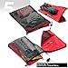 Drawstring Bags Pouch/Ditty Bag/Mesh Stuff Sack Camping Cord Bag Storage 5-in-1 Travel Use Nylon 5 Pieces (Red)
