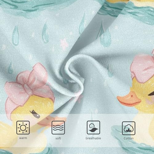 Wusikd Ducks Pink Headbands Girls' Underwear Cotton Bows Raindrops Girls Briefs Soft Toddler Underwear 2T3