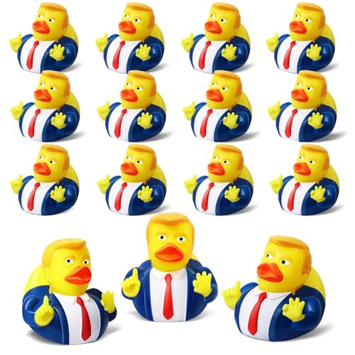 12 Pcs President Rubber Ducks Funny Patriotic Duckiesfor Ducking Gifts