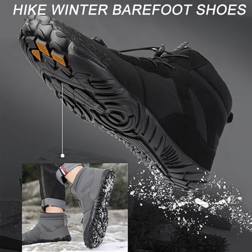 Giltpeak Hike Winter Barefoot Shoes for Elderly Women Mens, Waterproof Wide Hike Barefoot Winter, Winter Wide Toe Barefoot Hiking Shoes Boots3
