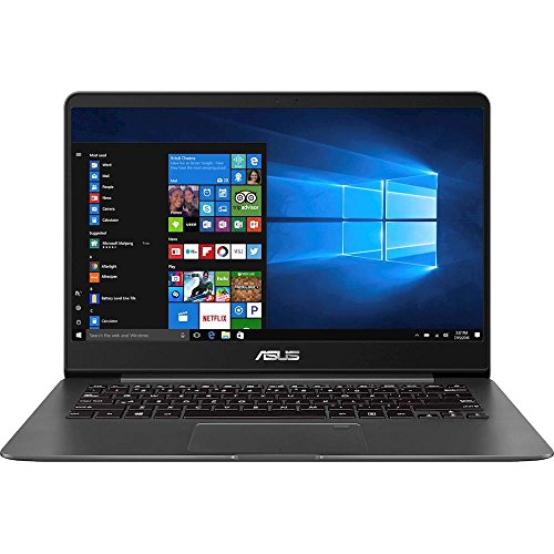ASUS ZenBook 14 Thin and Light Laptop - 14” Full HD WideView, 8th gen Core i7-8550U Processor, 16GB DDR3, 512GB SSD, Backlit KB, Fingerprint Reader, Grey, Windows 10 Home - UX430UA-DH74