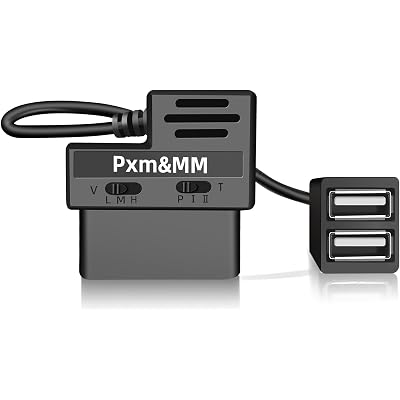 for Garmin Dash Cam Constant Power Cable,OBD-II Adapter Cable with Two USB Ports for Car Charging,24/7 Power Supply Mode,Collision Detection Mode,Adjustable Battery Drain Shut-Off,Output 5V/3A