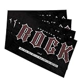 Mugod Rock Placemats Addicted to Rock and Roll Music Slogan Graphic Decorative Heat Resistant...
