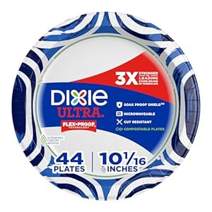 Dixie Extremely, Massive Paper Plates, 10 Inch, 44 Depend, 3X Stronger*, Heavy Obligation, Microwave-Secure, Soak-Proof, Lower Resistant, Disposable Plates For Heavy, Messy Meals