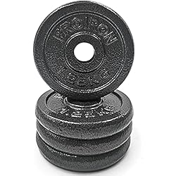 Discos Pesas 20 Mm PROIRON Discos Pesas, Ø25mm - Hierro Fundido Placas de Discos Peso para Pesas y Mancuernas 1.25kg 2.5kg 5kg 10kg