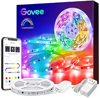 LED Strip Lights Bluetooth RGBIC, Govee 16.4FT Color Changing Rainbow LED Lights, APP