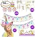 Unicorn Party Supplies, Girls Happy Birthday Kit Decorations and Party Favors