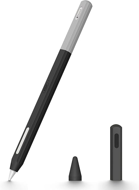 ESR Apple Pencil Cover Compatible with Apple Pencil 2nd Generation, Durable Silicone Sleeve, Compatible with Magnetic Charging, Ultra Lightweight Apple Pencil Cover, Black