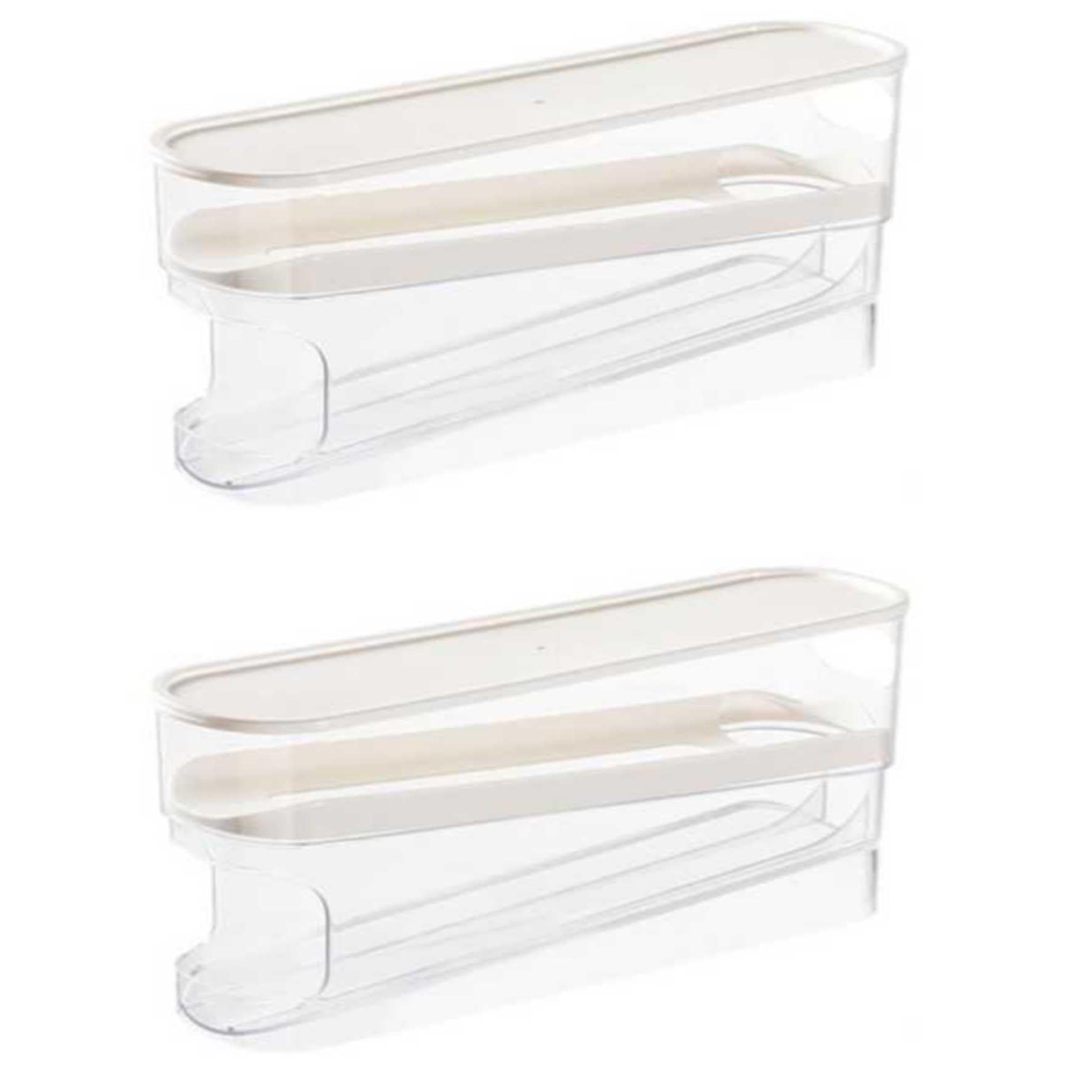 huevera, Rejilla for huevos con ruedas automáticas, refrigerador, caja de almacenamiento for, dispensador que ahorra espacio, compatible, rejilla for for cocina, gabinete encimera(2pcs)