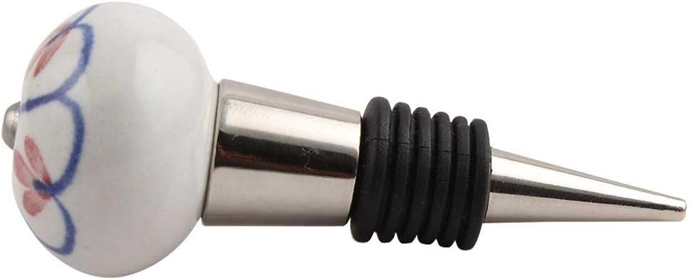 Indian Shelf Ceramic Wine Stopper | Wine Corks | Season Wine Bottle Topper [Cherry, 4 Pack]