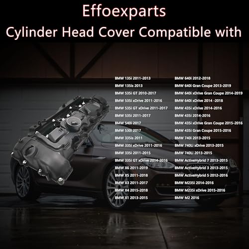 Tampa da cabeça do cilindro com junta e parafuso para motor BMW N55B30 135i M135i M235i 335i 435i 53