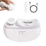 Electric Nail Clippers for Seniors, Electric Nail Clippers, Universal Automatic Fingernail Grinder, Electric Nail Clipper with LED Light and 3 Speed Settings for Safe Nail Care (1PC-White)