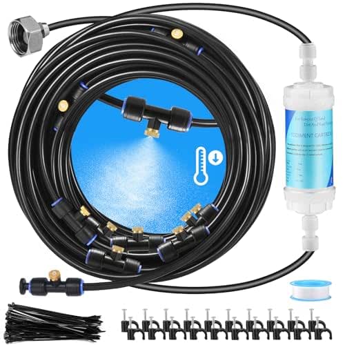 Misters for Outside Patio with Water Filter, Patio Misters for