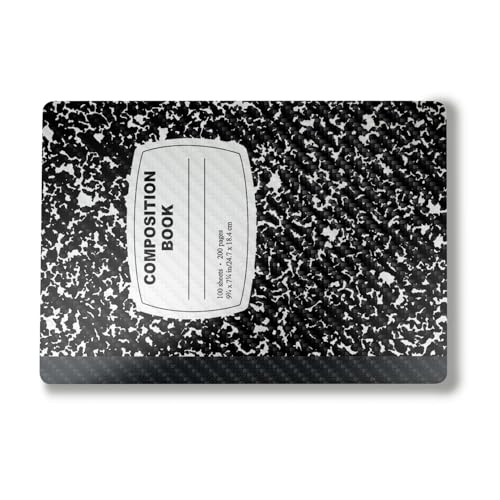 Carbon Fiber Laptop Skin Compatible with Surface Laptop 7 15" (2024) - Composition Book - Premium 3M Vinyl Protective Wrap Decal Cover - Easy to Apply | Crafted in The USA by MightySkins