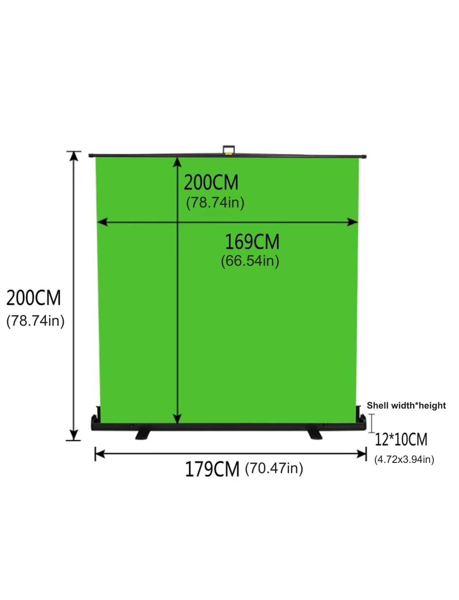 Sfondo fotografico pieghevole portatile con supporto, schermo verde per fotografia professionale e produzione video