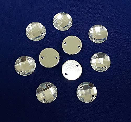 Perlin Sew-On Rhinestone Gems for Sewing Round Set Crystal Acrylic Stones Crystal Flatback for Garment Crafts Clothing and Bag Decoration (8 mm 100 Pieces) - Image 4