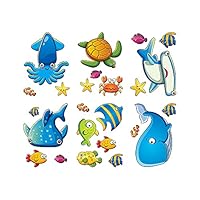 Belons Meerestiere Badewannenaufkleber Rutschfest Fliesenaufkleber, Cartoon Wandsticker Wandaufkleber Wandtattoo für Wohnzimmer Schlafzimmer Badezimmer Kinderzimmer
