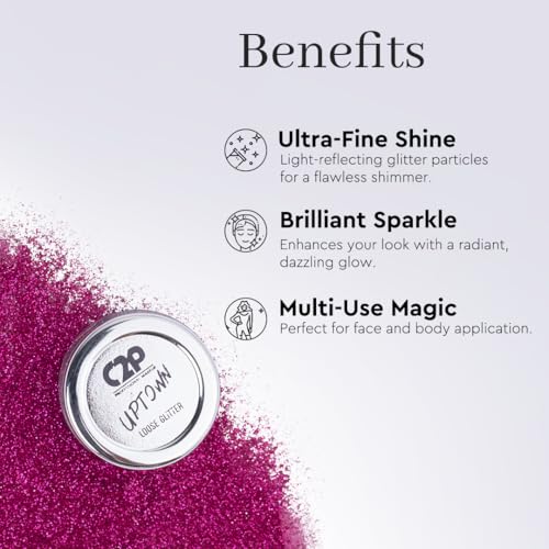 Image of C2P Pro Sparkle Duo Glitter & Glue Kit - Waterproof, Quick-Drying Eyeshadow for Eye & Body Makeup, Long-Lasting, Smudge-Proof Shimmer | Festival, Party & Glam Look (Catwalk 44)