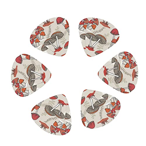 Ensemble de 12 médiators de guitare Red Mushrooms pour guitare acoustique, guitare électrique, contrebasse, ukulélé - Les Beatles, Paul McCartney, John Lennon, RIngo Starr, George Harrison Ensemble de 12 médiators de guitare Red Mushrooms pour guitare acoustique, guitare électrique, contrebasse, ukulélé – Image 3