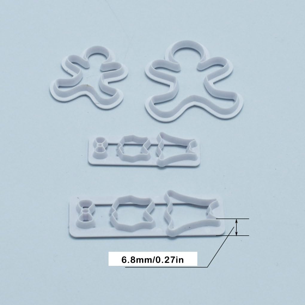 5 Set 4 Stück Keksform Fondant Kuchen Prägeform Stempel Schneider Weihnachten DIY Handwerk Backen Werkzeug Küche Dekorieren Werkzeuge