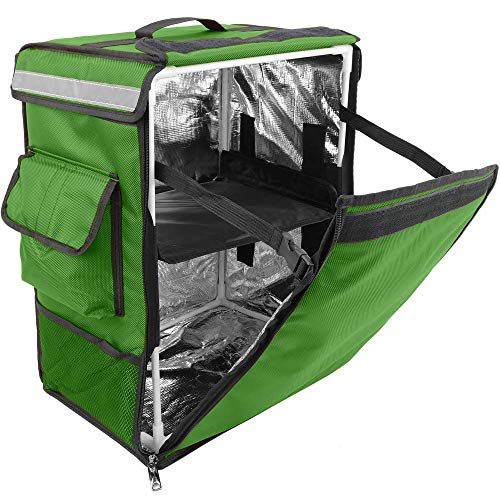 PrimeMatik: Mochila isotérmica 35 x 49 25 cm Verde para Entrega de Pedidos de Comida