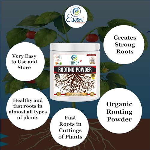 Image of Erwon organic Rooting Powder with auxins for getting fast roots in plant cuttings and plant air layering (50 gm)