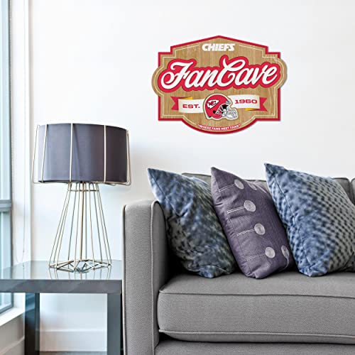 Image of YouTheFan NFL Kansas City Chiefs FanCave Wall Art | Ready-To-Hang, 3D Multi-Layered Construction, Floating Wall Mount Design, Great Fan Gift, Officially Licensed Artwork