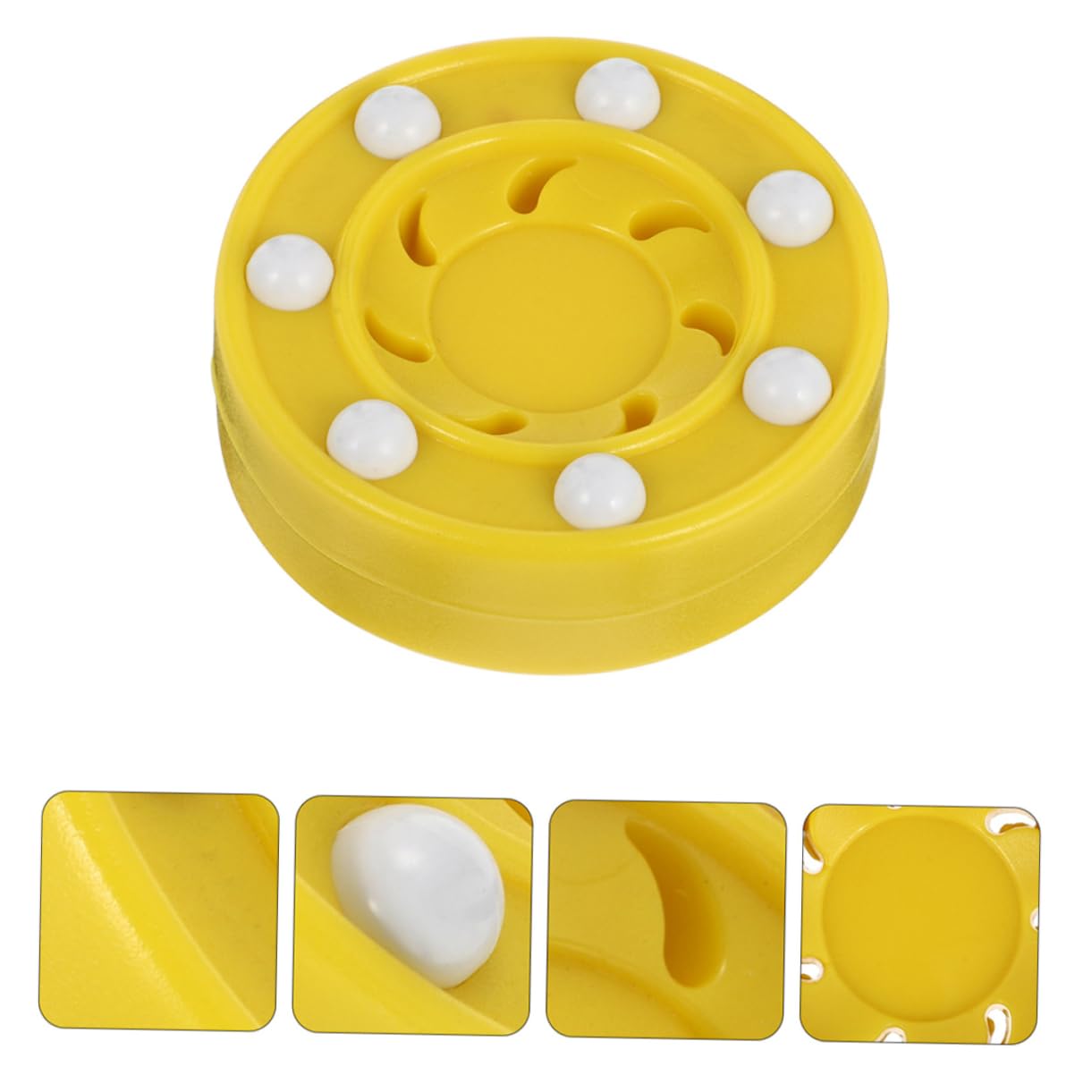 Rollschuhlaufen Klein Hockey-Pucks Skaten Eishockey Sport Hockey Eiswürfel Aus Kunststoff Pucks Trainieren Pucks Für Hockeyspiele Pucks Üben Hockeyzubehör Pp Gelb