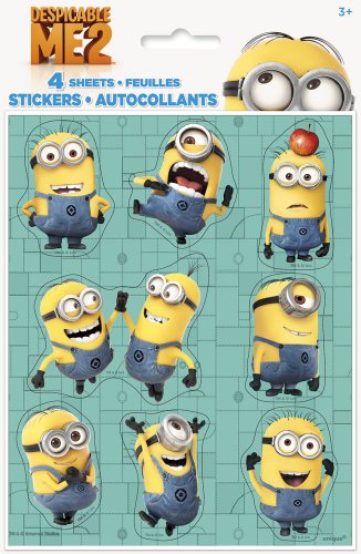 Despicable Me 2 Stickers [4 Sheets]