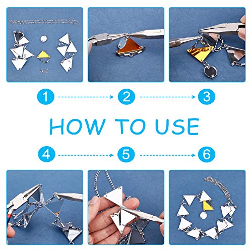AHANDMAKER 50 Pcs Sew on Silver Mirror Rhinestones - Image 4