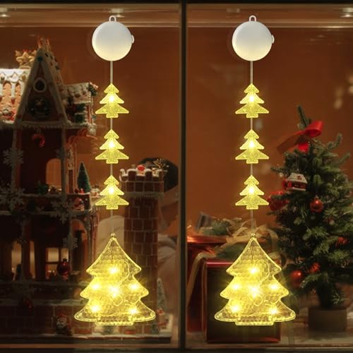 2 Stück LED Sterne Weihnachtsbeleuchtung,Weihnachtsdeko Fenster...