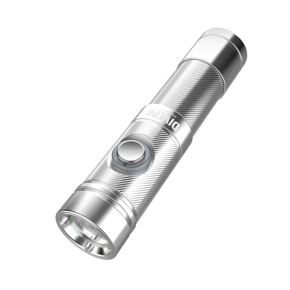 DivePROS10 Super Compact Diving Torch Black Silver