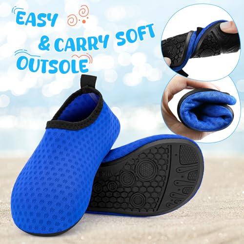 Image of Kids Boys Girls Swim Water Shoes, Toddler Kids Swim Water Shoes Non-Slip Quick Dry Beach Shoes,Barefoot Sports Shoes Aqua Socks for Beach Outdoor Sports
