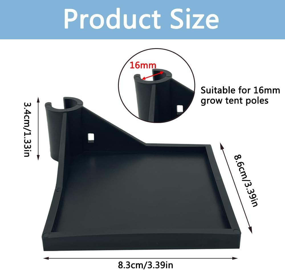 4 PCS Grow Tent Corner Shelf,16 mm Grow Tent Accessories