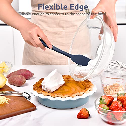 Image of U-Taste Silicone Spoon Spatula, 600F High Heat Temp, 11.38 inch, Midnight Blue