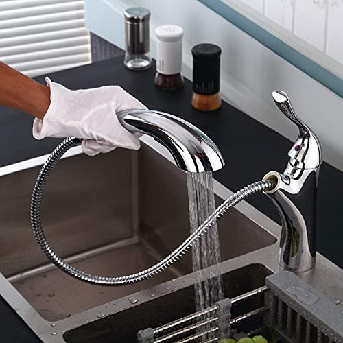 Robinet de cuisine en laiton extractible chrome mitigeur évier - 2