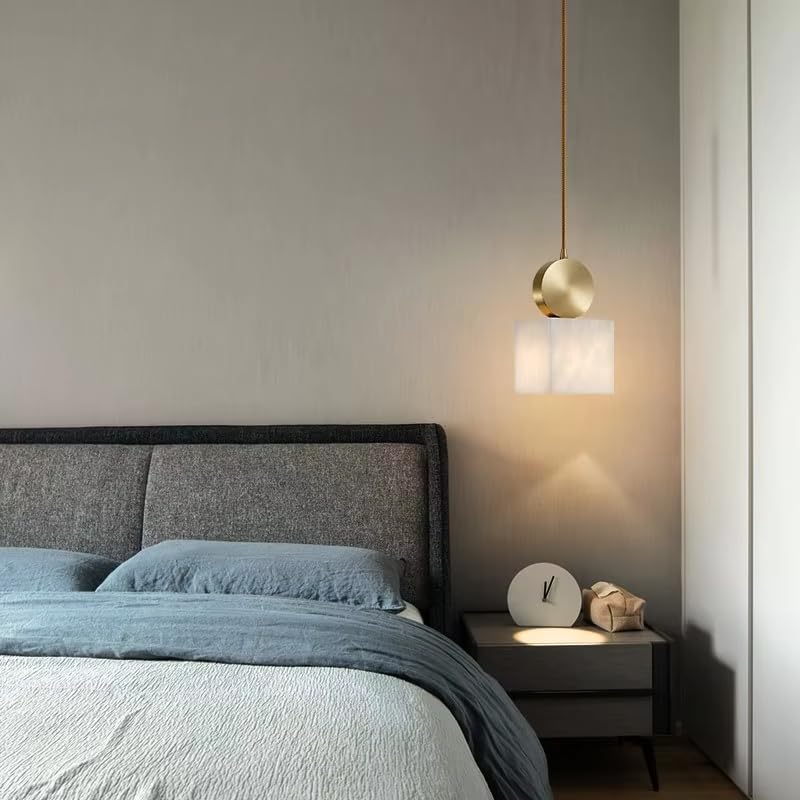 Suspension LED marbre naturel luminaire suspendu chambre chevet cuisine