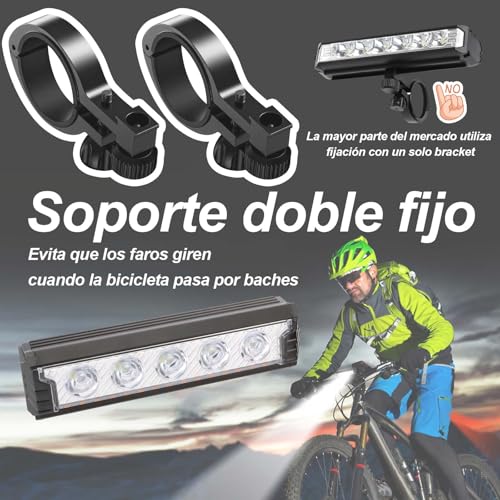Luz para bicicleta recargable 20 Imagen adicional