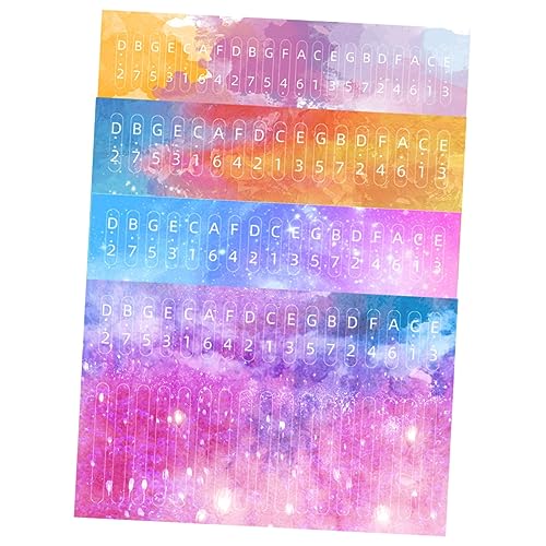 BIUDECO 4pcs Kalimba Piano Note Stickers Scale Decals for Beginners Easy Installation Material Thumb Piano Accessory for Learning Music