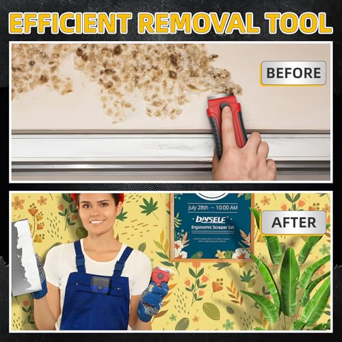 DIYSELF 1 Pack Razor Blade Scraper with 15 Extra Blades, Scraper Tool for Cleaning Window, Paint, Cooktop, Oven, Glass Stove Top Scraper, Razor Scraper with Buit-In Blade Storage - Image 3