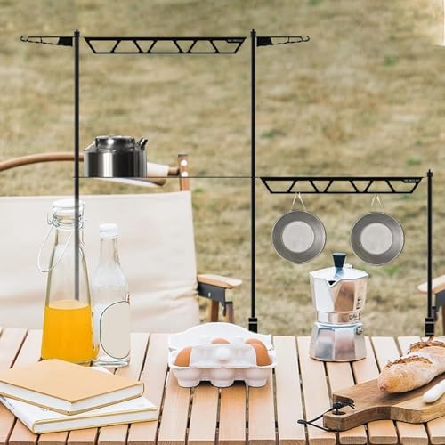 Étagère ustensiles cuisine camping et range-couverts métallique nomade