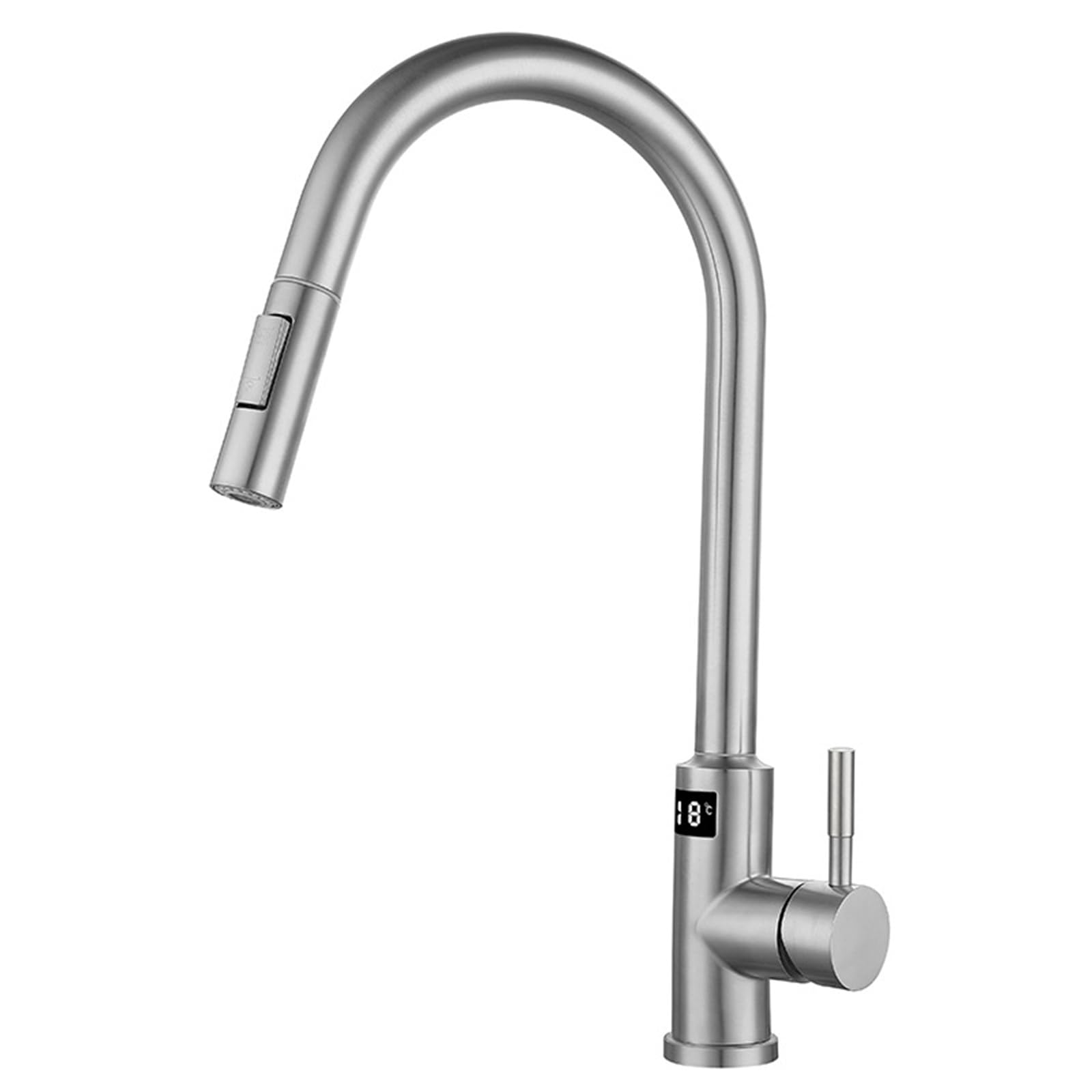 XJTNLB Robinet Brossé Cuisine Tactile Mitigeur Douchette | Robinet à Commande Tactile Intelligente Affichage Digital Mitigeur Monocommande