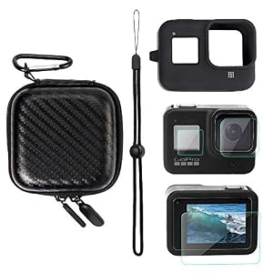 Image of YSTFLY Portable Protective Carry Case,Silicone Protective Cover Case and Lens Film for GoPro Hero 8 Black