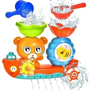 Baby Bath Toys for Kids Ages 1-3 Toddler Bath Toy Bear Bathtub Toys for Babies 12 Months Boys Girls Infant Water Tub Toys 1 2 3 Year Olds Preschool Learning Gift