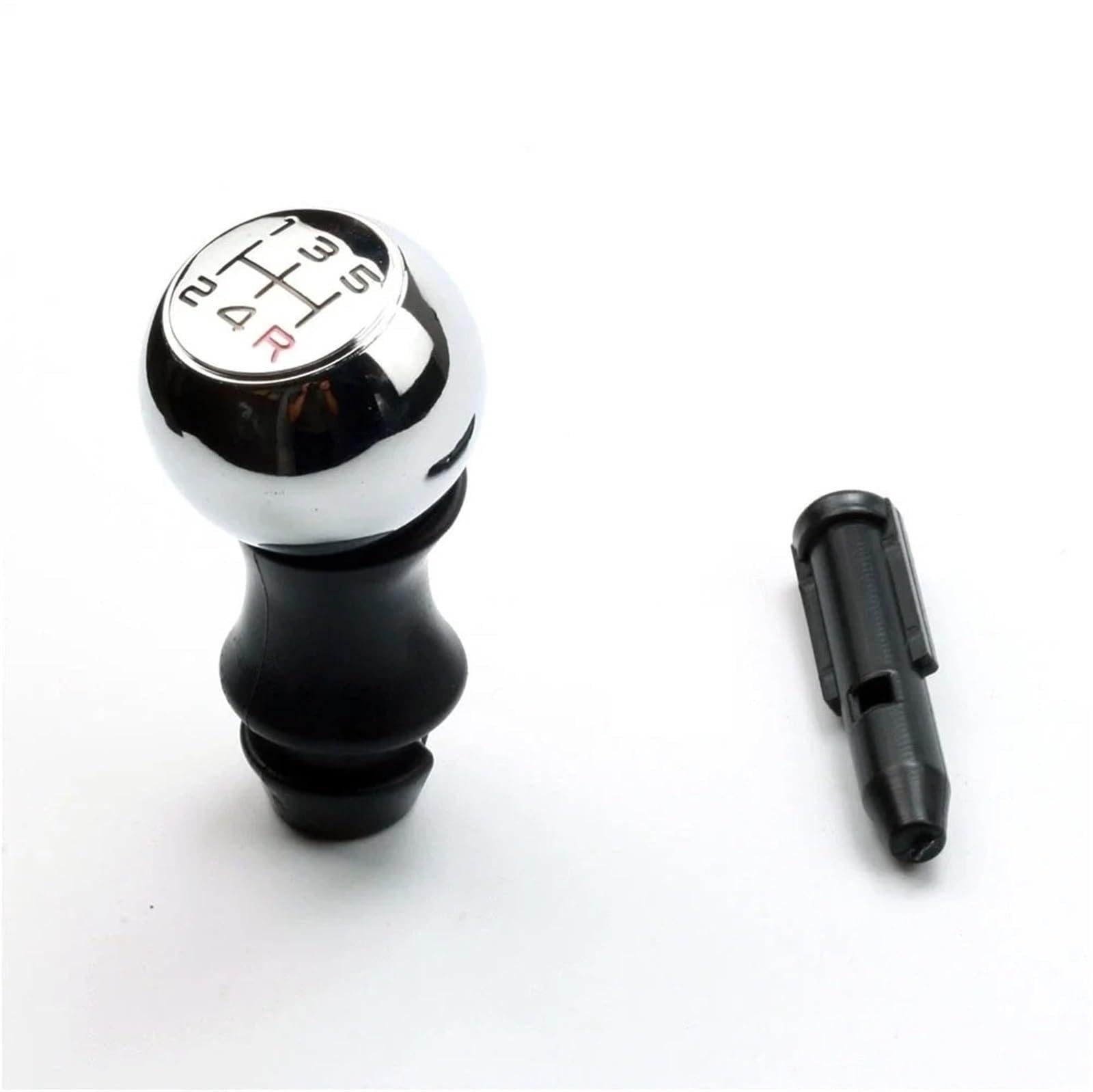 MWBDSZJQVX Gear Shift Knob for Peugeot 106 206 306 406 107 207 307 407 301 308 2008 Chrome Manual 5 Speed Car ABS Shift Knob(with Adapter)