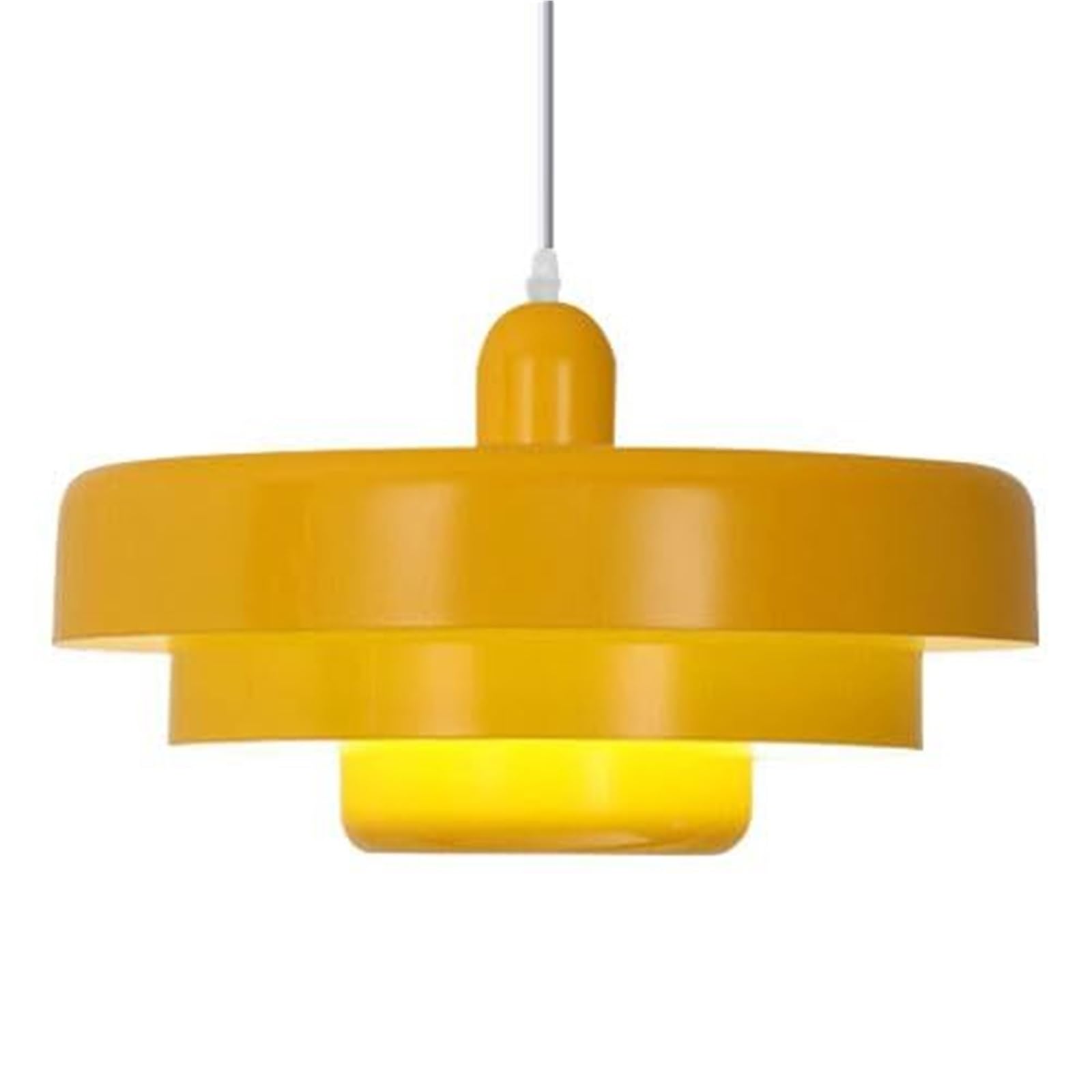 KHUKHU Nordic Industrial Style Chandelier, Creative Personality Metal Pendant Light, E26 Base Ceiling Hanging Lamp, Living Room Dining Hall Corridor Decoration Light Fixtures(Yellow)