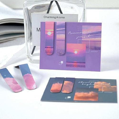 Miniatura 9 de Marcadores magnéticos para libros, marcadores magnéticos de paisaje, juego de marcadores magnéticos para página, marcadores de libros surtidos para