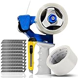 【Ergonomisches Verpacken】Mit unserem Packbandabroller für den Profi – und Privatgebrauch können Sie Pakete und Päckchen zukünftig ergonomisch und schnell verpacken. Das Klebeband kann mit dem Roller einfach auf die zu klebende Oberfläche aufgebracht werden.